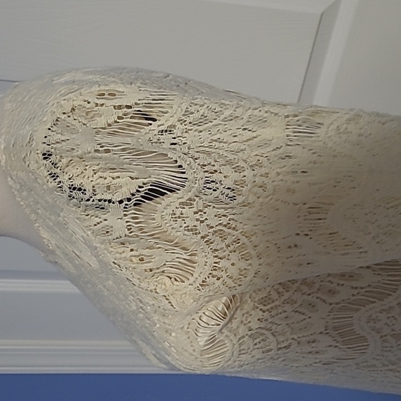 Altar'd State Crochet Romantic Midi Dress with Solid Inlay - Picture 2 of 5